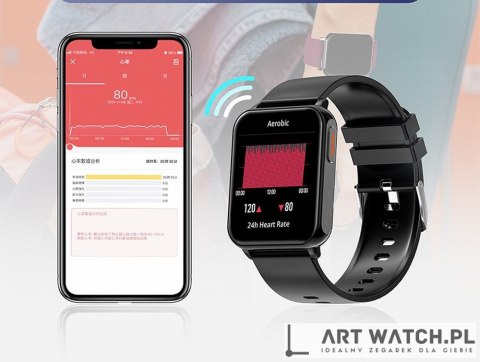 Smartwatch Gravity Czarny 2 Paski GT17-7