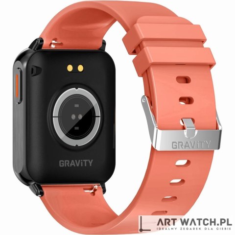 Smartwatch Gravity Czerwono Czarny 2 Paski GT17-10