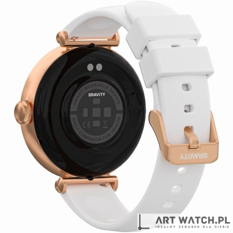 Smartwatch Gravity Różowe Złoto Biały 2 Paski GT26-2