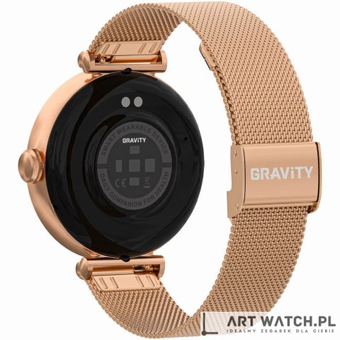 Smartwatch Gravity Różowe Złoto Biały 2 Paski GT26-2
