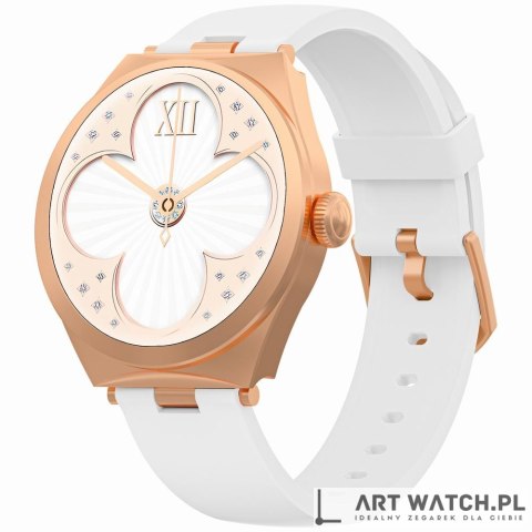 Smartwatch Gravity Różowe Złoto Biały GT25-4