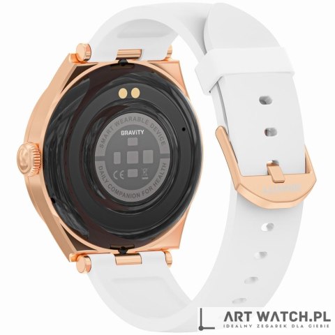 Smartwatch Gravity Różowe Złoto Biały GT25-4