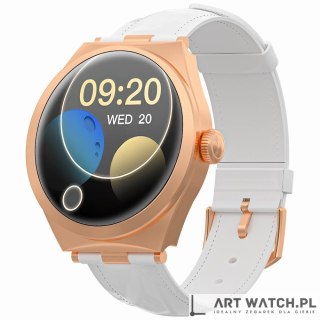 Smartwatch Gravity Różowe Złoto Biały GT25-5
