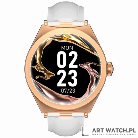 Smartwatch Gravity Różowe Złoto Biały GT25-5