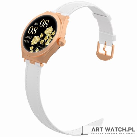 Smartwatch Gravity Różowe Złoto Biały GT25-5