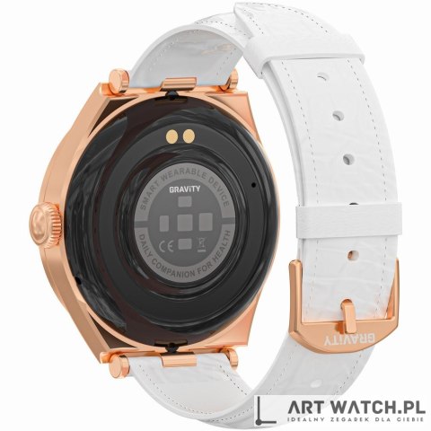 Smartwatch Gravity Różowe Złoto Biały GT25-5