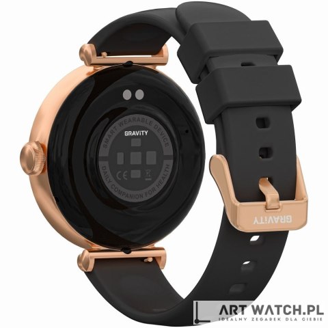Smartwatch Gravity Różowe Złoto Czarny 2 Paski GT26-6