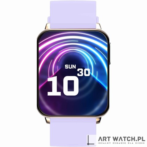 Smartwatch Gravity Różowe Złoto Fioletowy 2 Paski GT17-3
