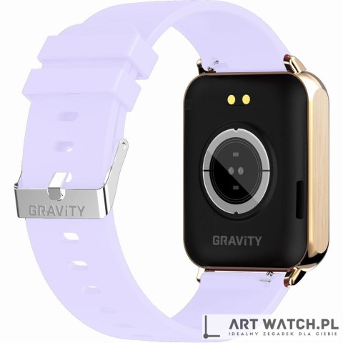 Smartwatch Gravity Różowe Złoto Fioletowy 2 Paski GT17-3
