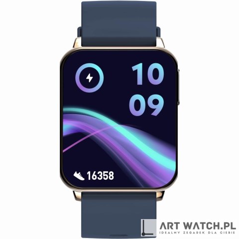Smartwatch Gravity Różowe Złoto Granatowy 2 Paski GT17-2