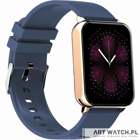 Smartwatch Gravity Różowe Złoto Granatowy 2 Paski GT17-2