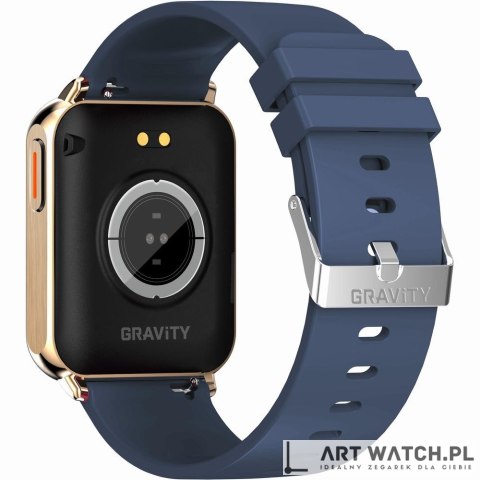 Smartwatch Gravity Różowe Złoto Granatowy 2 Paski GT17-2