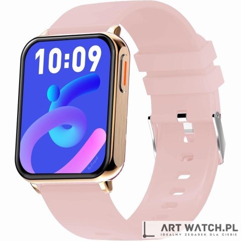 Smartwatch Gravity Różowe Złoto Różowy 2 Paski GT17-1