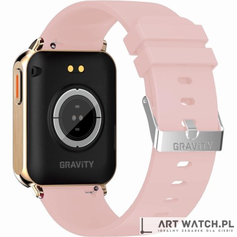 Smartwatch Gravity Różowe Złoto Różowy 2 Paski GT17-1