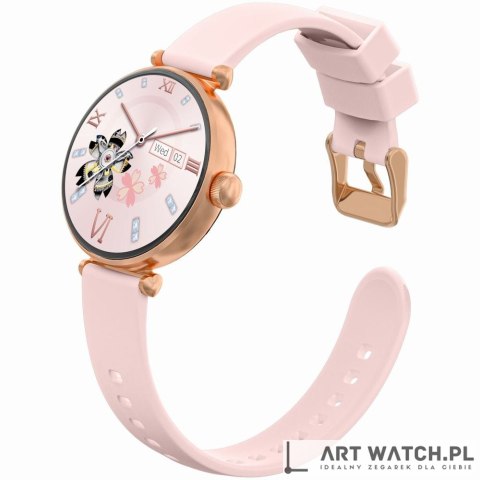 Smartwatch Gravity Różowe Złoto Różowy 2 Paski GT26-1