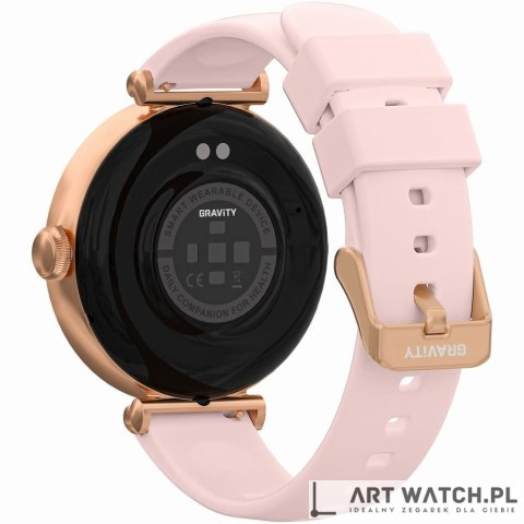 Smartwatch Gravity Różowe Złoto Różowy 2 Paski GT26-1