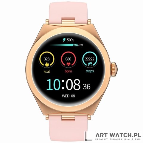 Smartwatch Gravity Różowe Złoto Różowy GT25-2