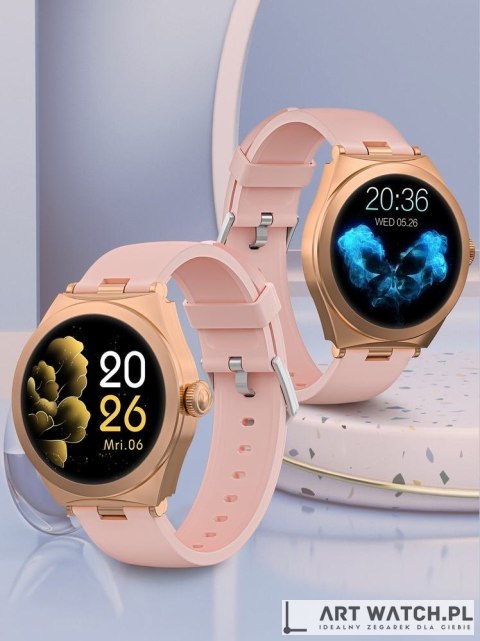 Smartwatch Gravity Różowe Złoto Różowy GT25-2