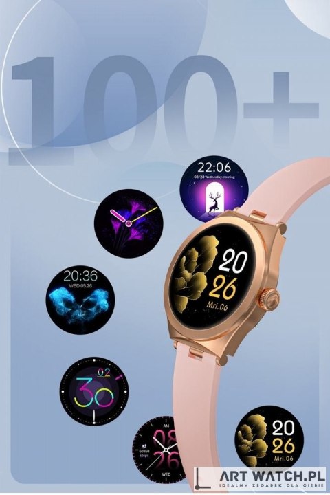 Smartwatch Gravity Różowe Złoto Różowy GT25-2