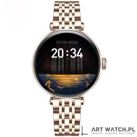Smartwatch Gravity Różowe Złoto-srebrny Różowy 2 Paski GT26-4