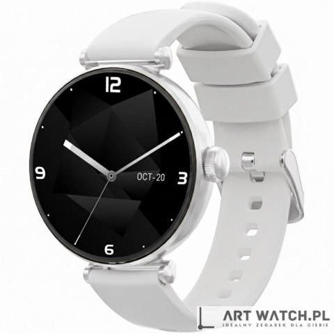 Smartwatch Gravity Srebrno Biały 2 Paski GT26-8