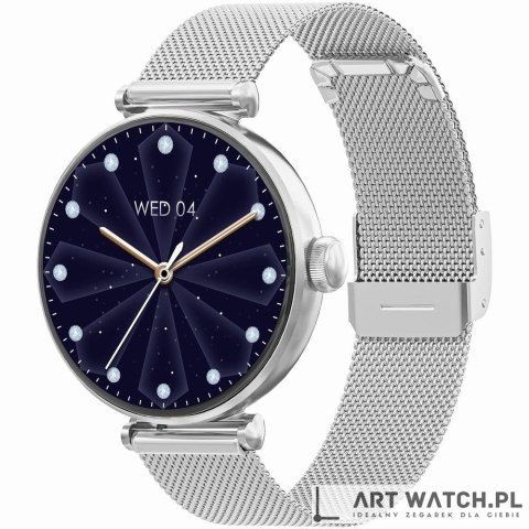 Smartwatch Gravity Srebrno Biały 2 Paski GT26-8