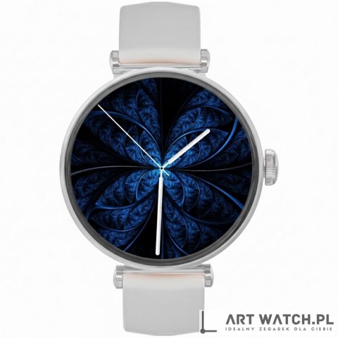 Smartwatch Gravity Srebrno Biały 2 Paski GT26-8