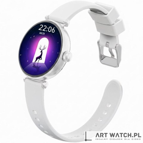 Smartwatch Gravity Srebrno Biały 2 Paski GT26-8