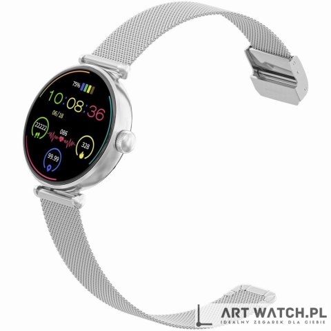 Smartwatch Gravity Srebrno Biały 2 Paski GT26-8
