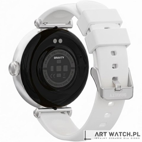 Smartwatch Gravity Srebrno Biały 2 Paski GT26-8