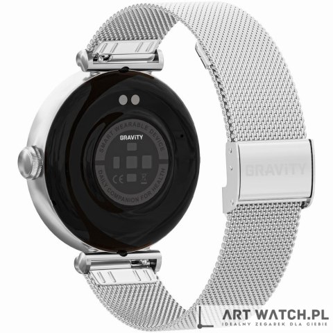 Smartwatch Gravity Srebrno Biały 2 Paski GT26-8
