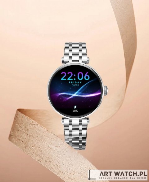 Smartwatch Gravity Srebrno Czarny 2 Paski GT26-9