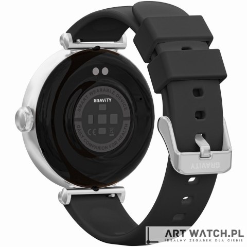 Smartwatch Gravity Srebrno Czarny 2 Paski GT26-9