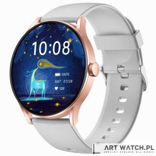 Smartwatch Gravity Szaro Różowy GT2-3 PRO