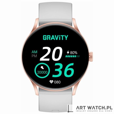Smartwatch Gravity Szaro Różowy GT2-3 PRO