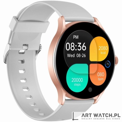 Smartwatch Gravity Szaro Różowy GT2-3 PRO