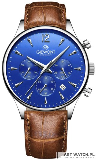 Zegarek Męski Giewont Chronograph Sapphire Brązowo Niebieski GW6310-A5