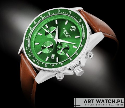 Zegarek Męski Giewont Chronograph Sapphire Brązowo Zielony GW3520-A6