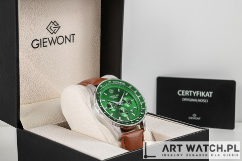 Zegarek Męski Giewont Chronograph Sapphire Brązowo Zielony GW3520-A6