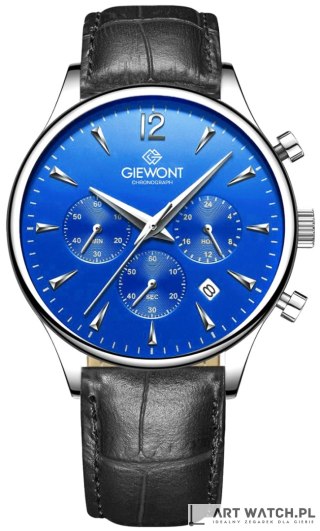 Zegarek Męski Giewont Chronograph Sapphire Czarno Niebieski GW6310-A3