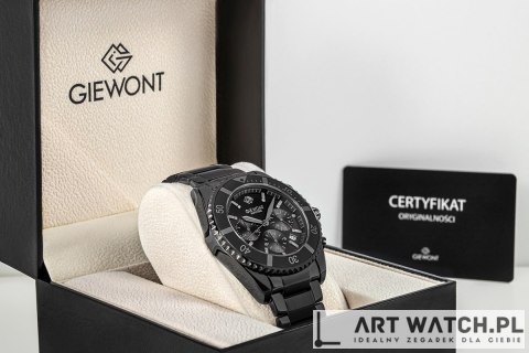 Zegarek Męski Giewont Chronograph Sapphire Czarno Tytanowy GW3970-B1