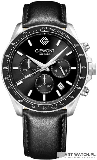 Zegarek Męski Giewont Chronograph Sapphire Czarny GW3520-A4