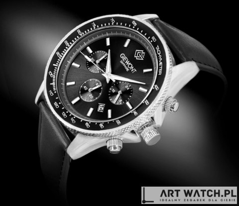 Zegarek Męski Giewont Chronograph Sapphire Czarny GW3520-A4