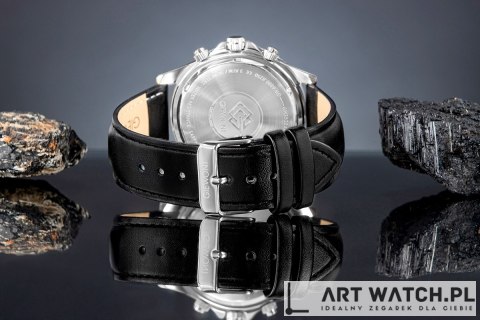 Zegarek Męski Giewont Chronograph Sapphire Czarny GW3520-A4