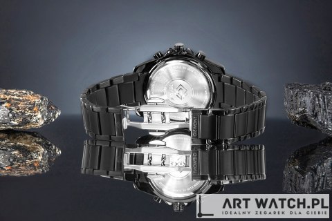 Zegarek Męski Giewont Chronograph Sapphire Czarny GW3970-B4