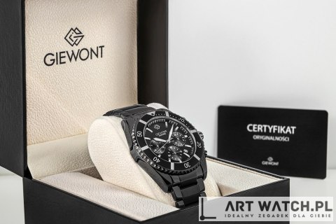 Zegarek Męski Giewont Chronograph Sapphire Czarny GW3970-B4