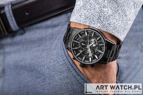 Zegarek Męski Giewont Chronograph Sapphire Czarny GW4580-B1