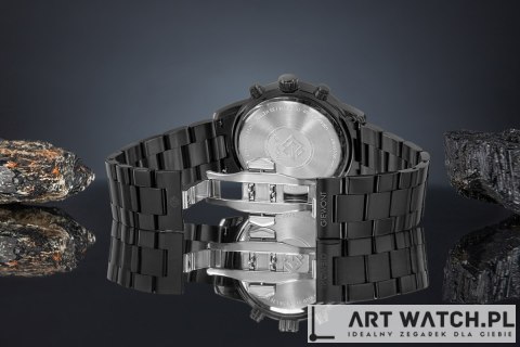 Zegarek Męski Giewont Chronograph Sapphire Czarny GW4580-B1