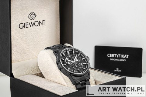 Zegarek Męski Giewont Chronograph Sapphire Czarny GW4580-B1