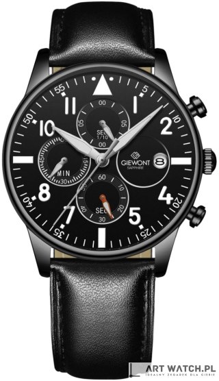 Zegarek Męski Giewont Chronograph Sapphire Czarny GW5630-A1